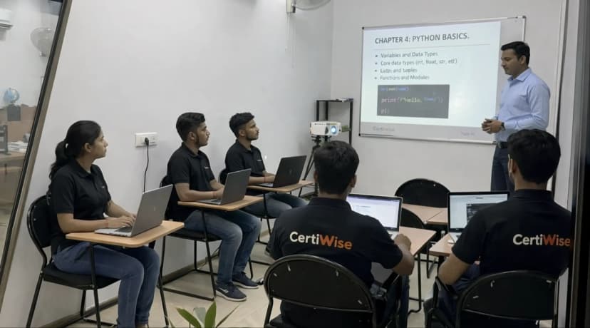 Students in practical training session at Certiwise Mohali